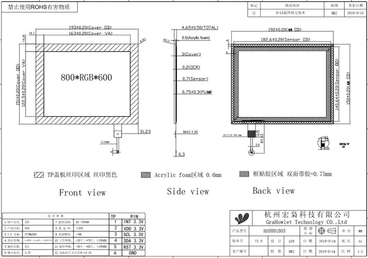 8 Inch 800P Open Frame Touch Screen LCD Panel price